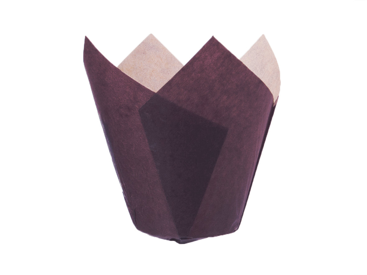 Tulip Cup Backform Braun H:5,5-9,5cm Ø5cm - 1000 Stück