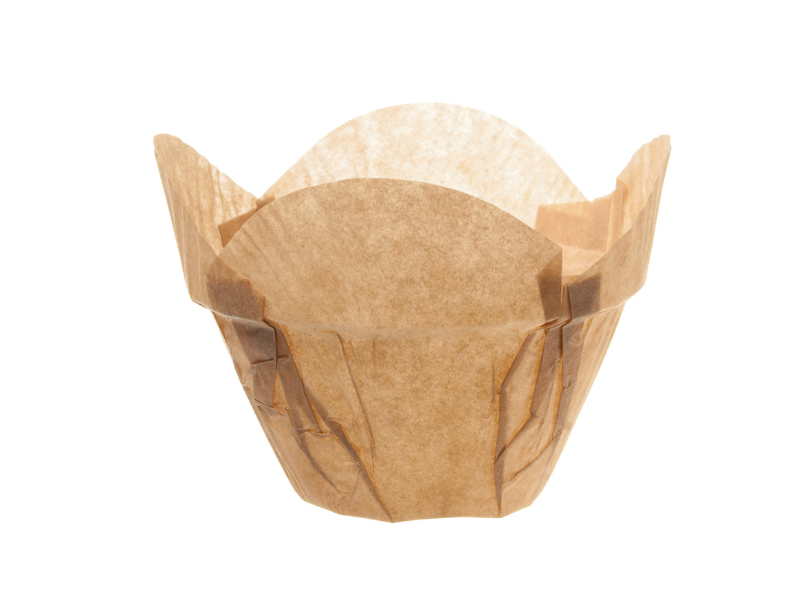 Tulip Cup Backform Hellbraun H:5-7cm Ø5cm - 4200 Stück