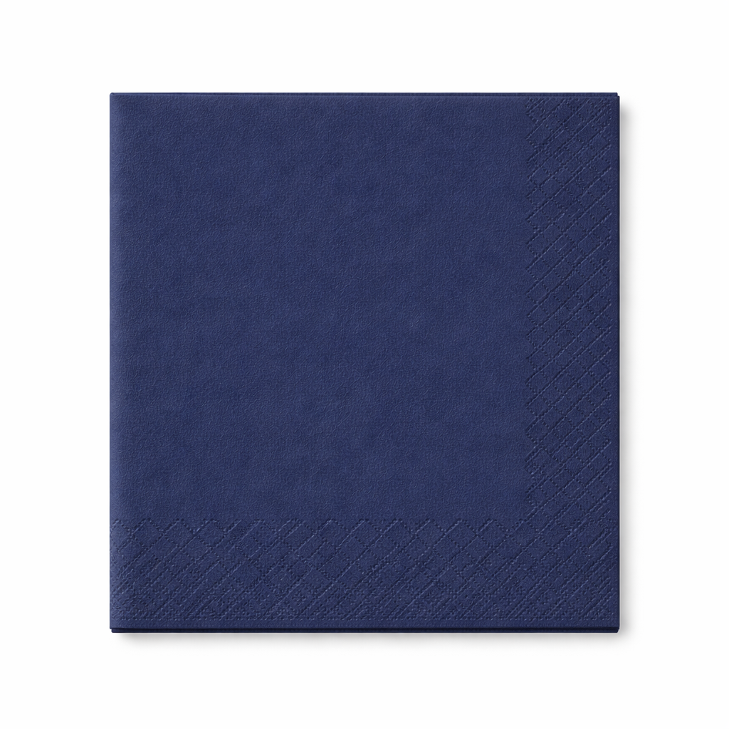 Servietten 33x33cm 2-lagig 1/4 Falz Blau - 2000 Stück
