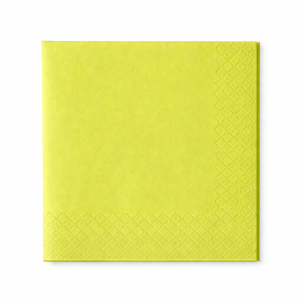 Servietten 40x40cm 3-lagig 1/4 Falz Hellgrün - 1600 Stück