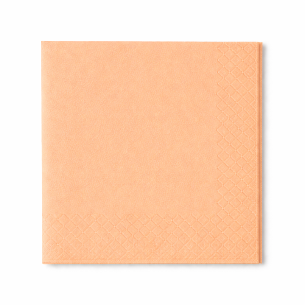 Servietten 33x33cm 3-lagig 1/4 Falz Pfirsich/ Peach - 1600 Stück