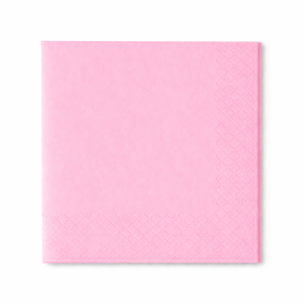 Servietten 33x33cm 3-lagig 1/4 Falz Rosa - 1600 Stück