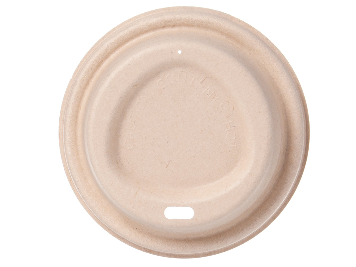 Kaffeebecher To Go Becher Deckel Bagasse braun 90mm - 1000 Stück