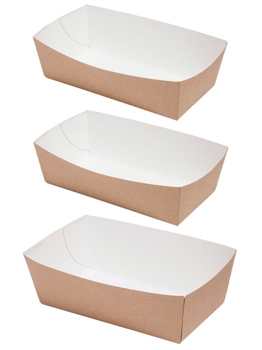 Snackschale Pappe NATURE A14 153x84x35mm - 600 Stück