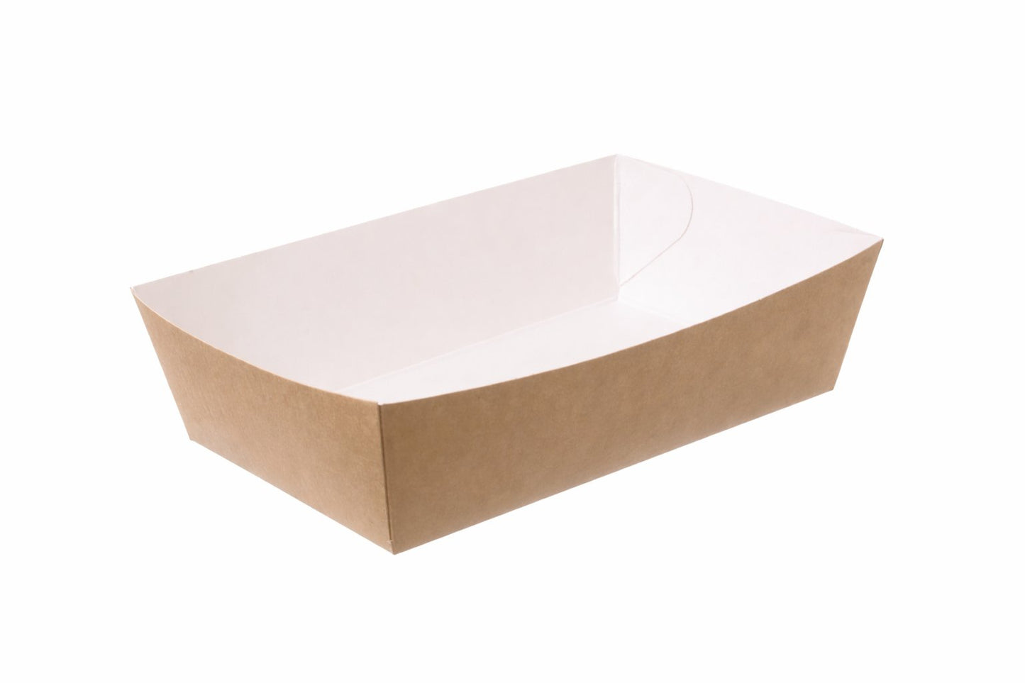 Snackschale Pappe NATURE groß 140x80x55mm - 600 Stück