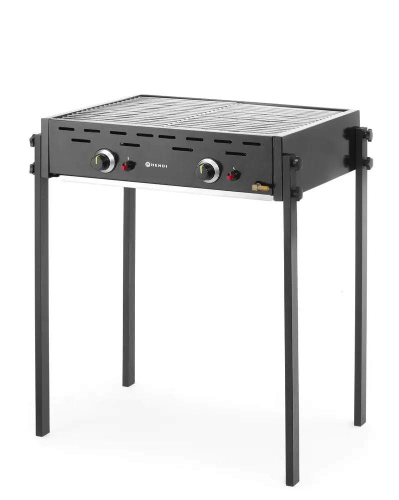 Gasgrill Roast-Master Pro Schwarz, HENDI, Schwarz, 11,6kW, 790x560x(H)900mm