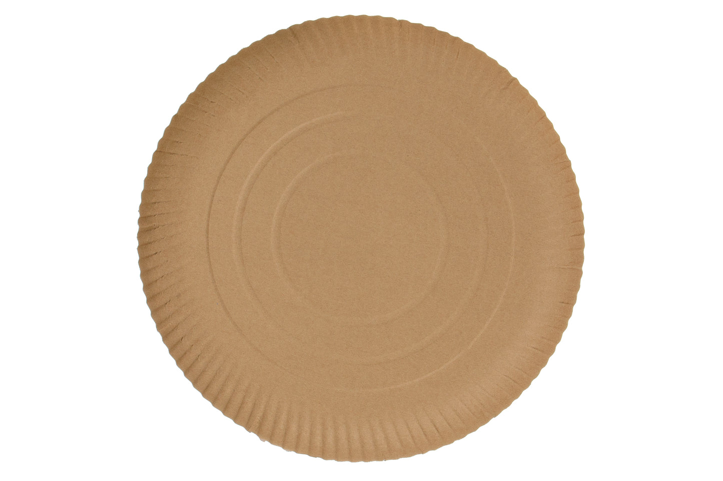 Pappteller rund braun 34cm 3cm Höhe - 200 Stück