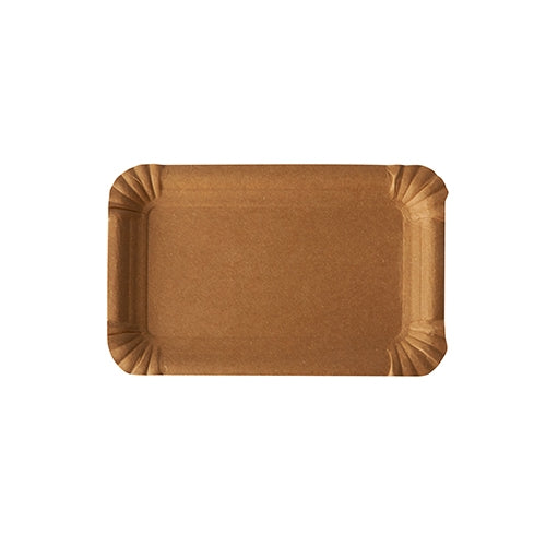 Pappteller eckig braun Frischfaser 11x17cm - 2000 Stück