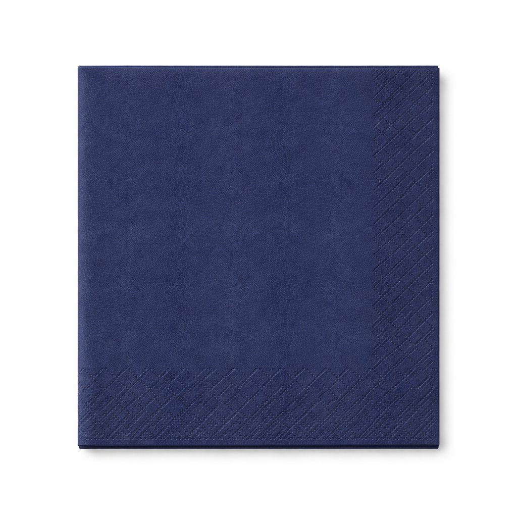 Servietten 40x40cm 3-lagig 1/4 Falz Blau - 1600 Stück