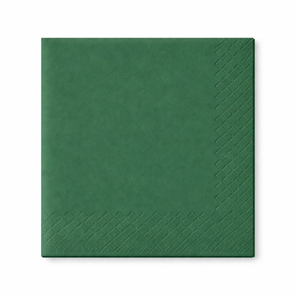 Servietten 40x40cm 3-lagig 1/4 Falz Grün - 1600 Stück