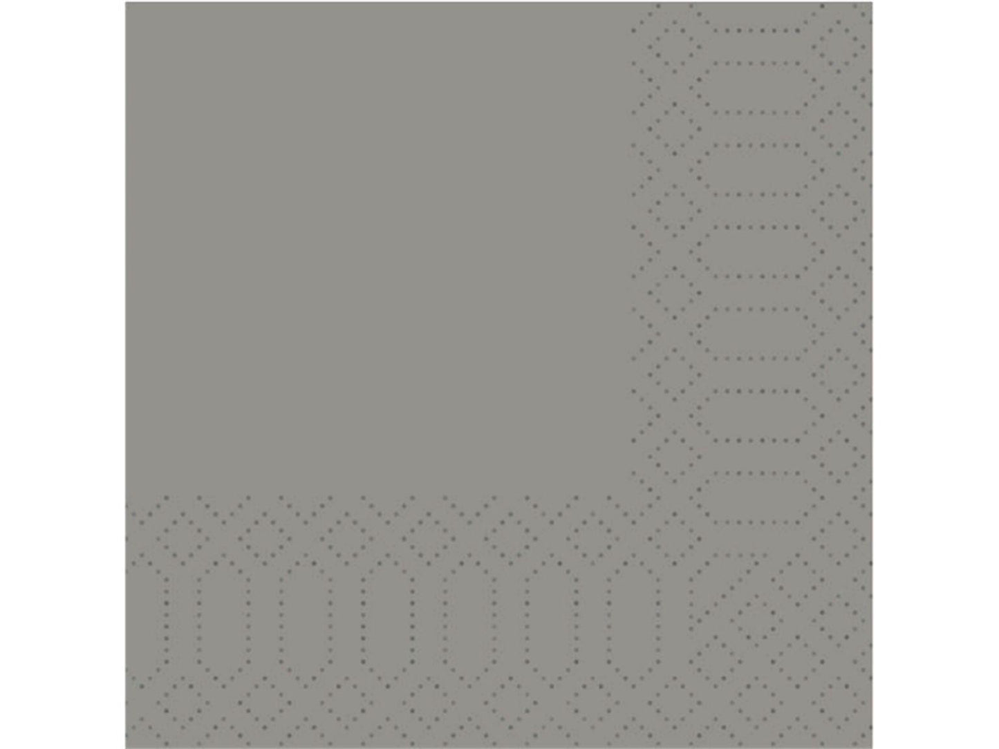 Servietten 40x40cm 3-lagig 1/4 Falz Grau - 1000 Stück