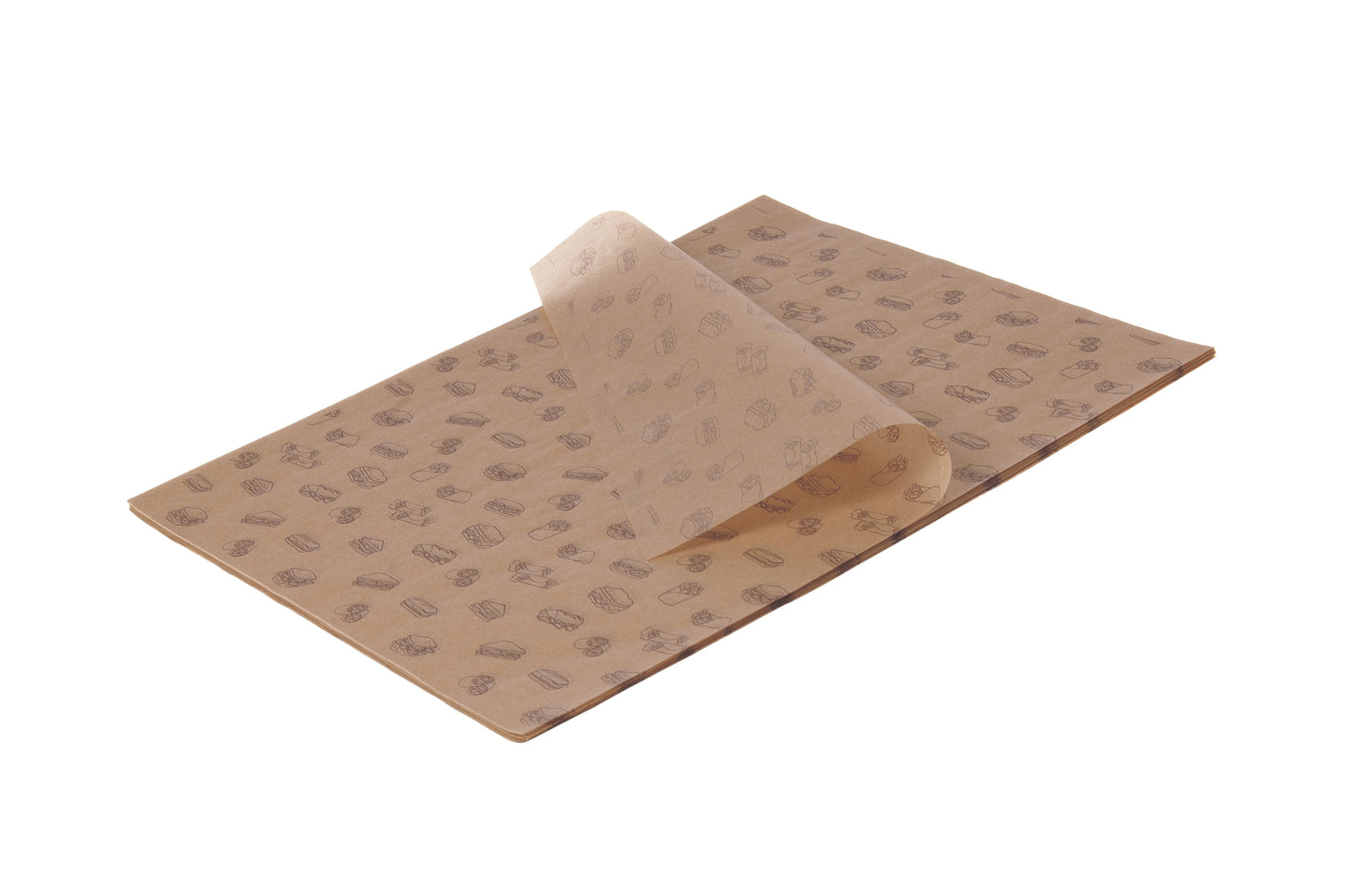 Einschlagpapier Pergamentersatz fettdicht braun 31x40cm - 1000 Stück