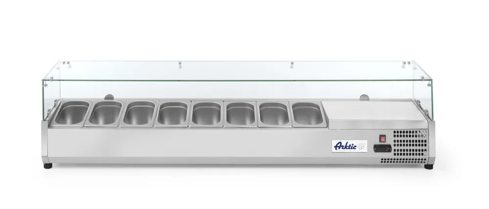 Aufsatz-Kühlvitrine Gastronorm 1/4, Arktic, 5x GN 1/4, 230V/180W, 1205x335x(H)460mm