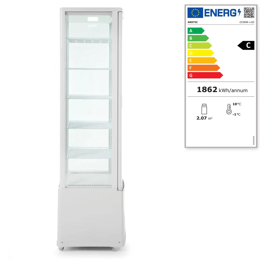 Kühlvitrine 270 Liter, Arktic, Schwarz, 230V/290W, 556x526x(H)1913mm