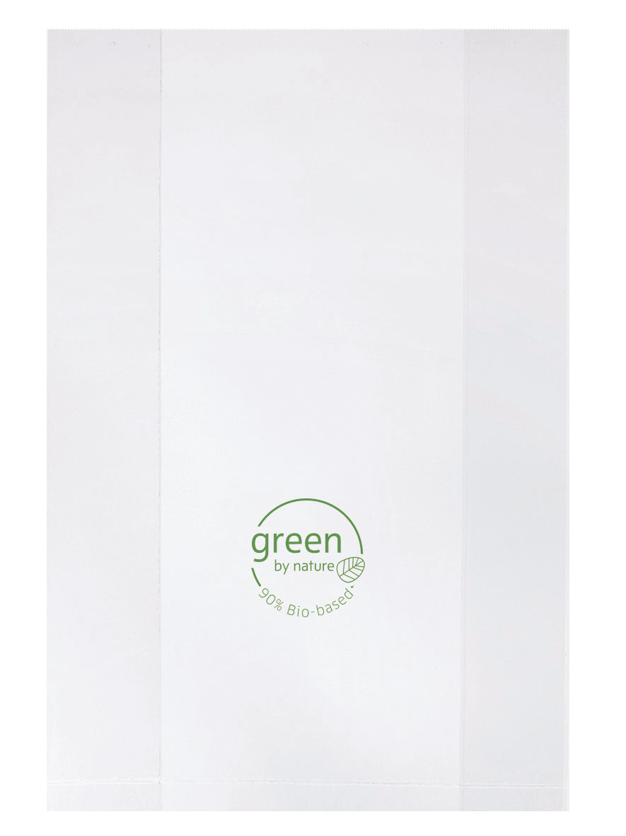 Bio Poly Faltenbeutel 15+10x55cm 20my - 1000 Stück