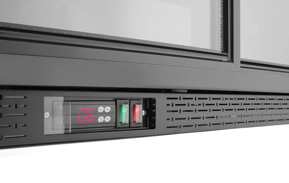 Kühlschrank hinten mit doppelten Schiebetüren, Arktic, 158L, Schwarz, 220-240V/160W, 900x520x(H)870mm