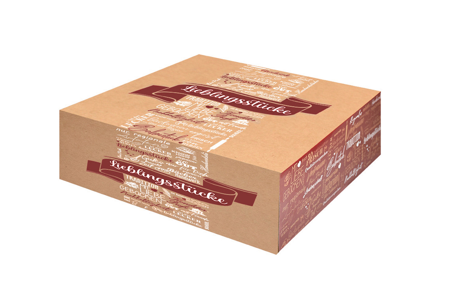 Eco Tortenkarton 1-teilig 340x340x100mm - 50 Stück