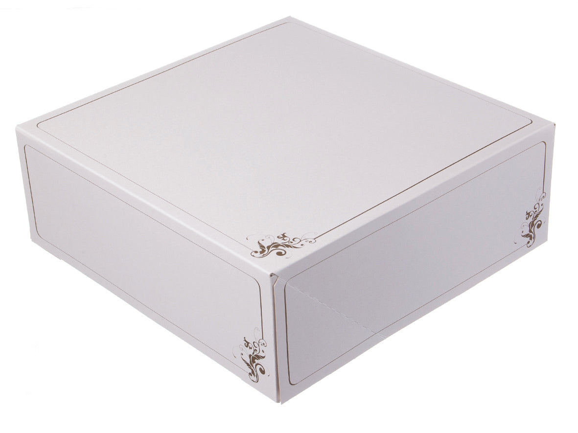 Tortenkarton 1-teilig 230x230x110mm weiß - 150 Stück