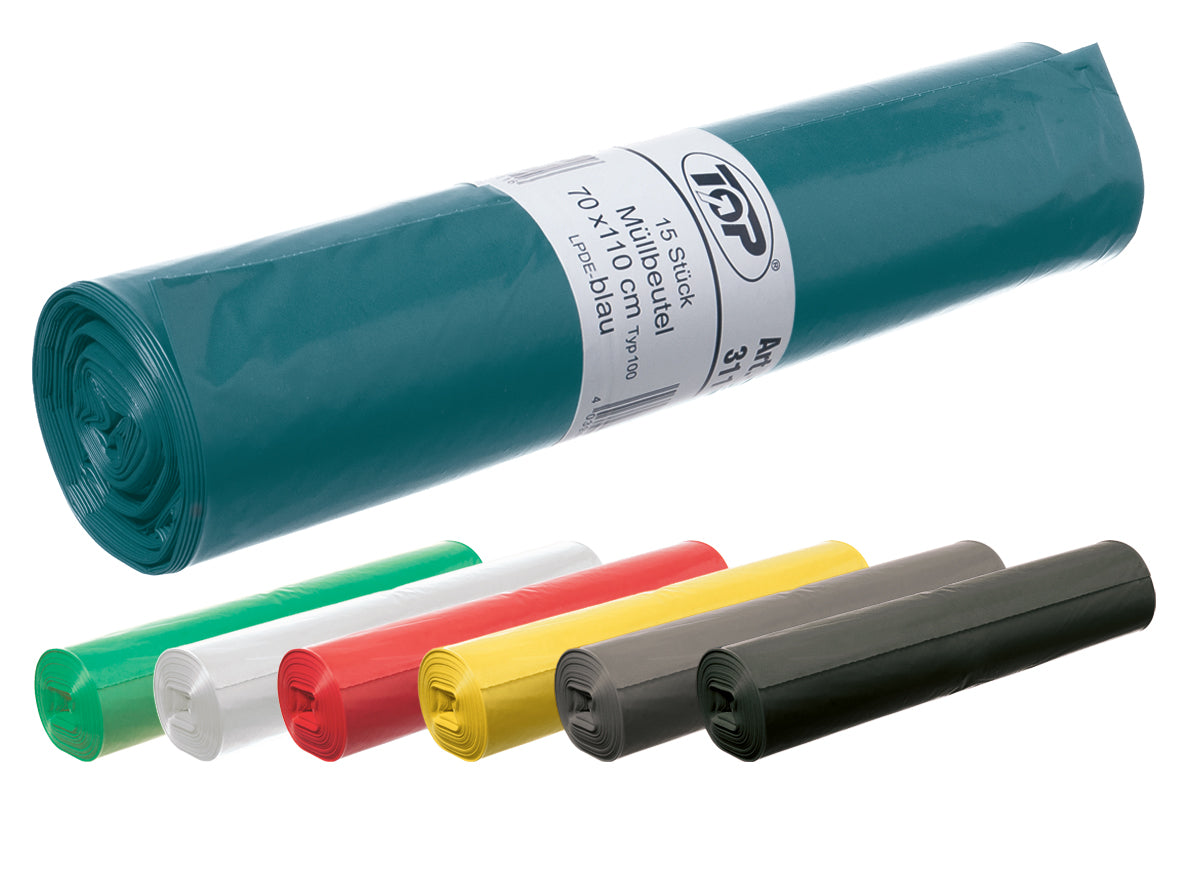 Müllbeutel LDPE 140 Liter blau 900x1100mm - 250 Stück