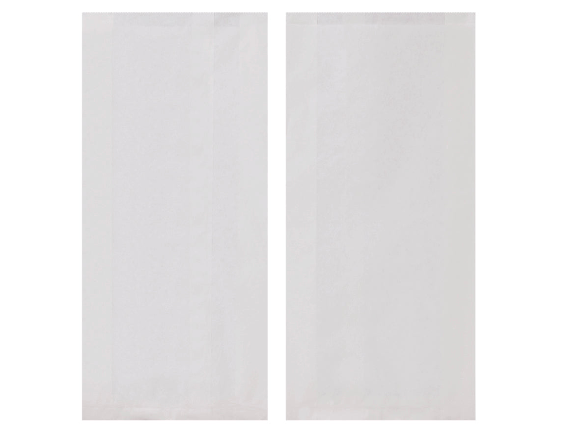 Bäckerbeutel Faltenbeutel weiß 14+6x32cm - 1000 Stück