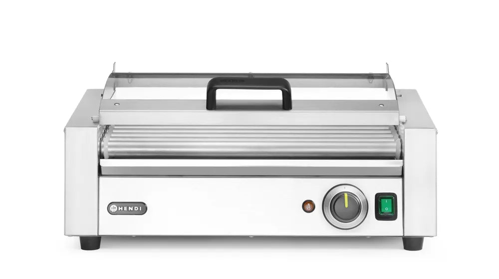 Rollengrill, 1-Zone mit Energiesparabdeckung, HENDI, 9 Rollen, 230V/790W, 566x450x(H)259mm