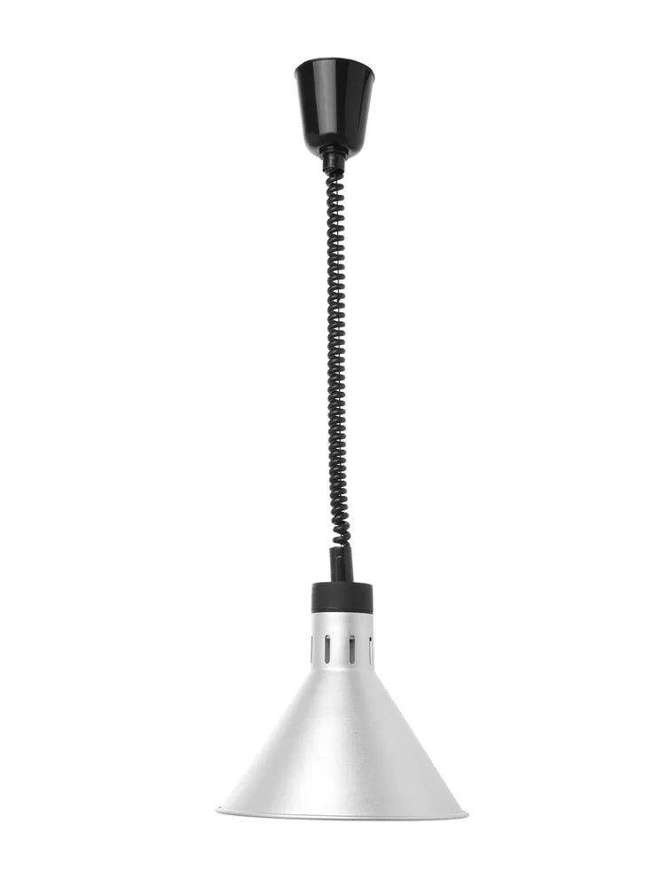 Höhenverstellbare Wärmelampe, konisch, HENDI, Silber, 230V/250W, ⌀275x(H)250mm