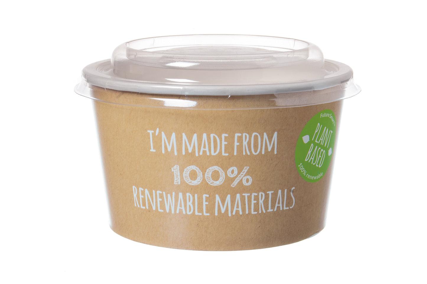 Bio Salatschale Pappe 1000ml inkl. Deckel - 360 Stück