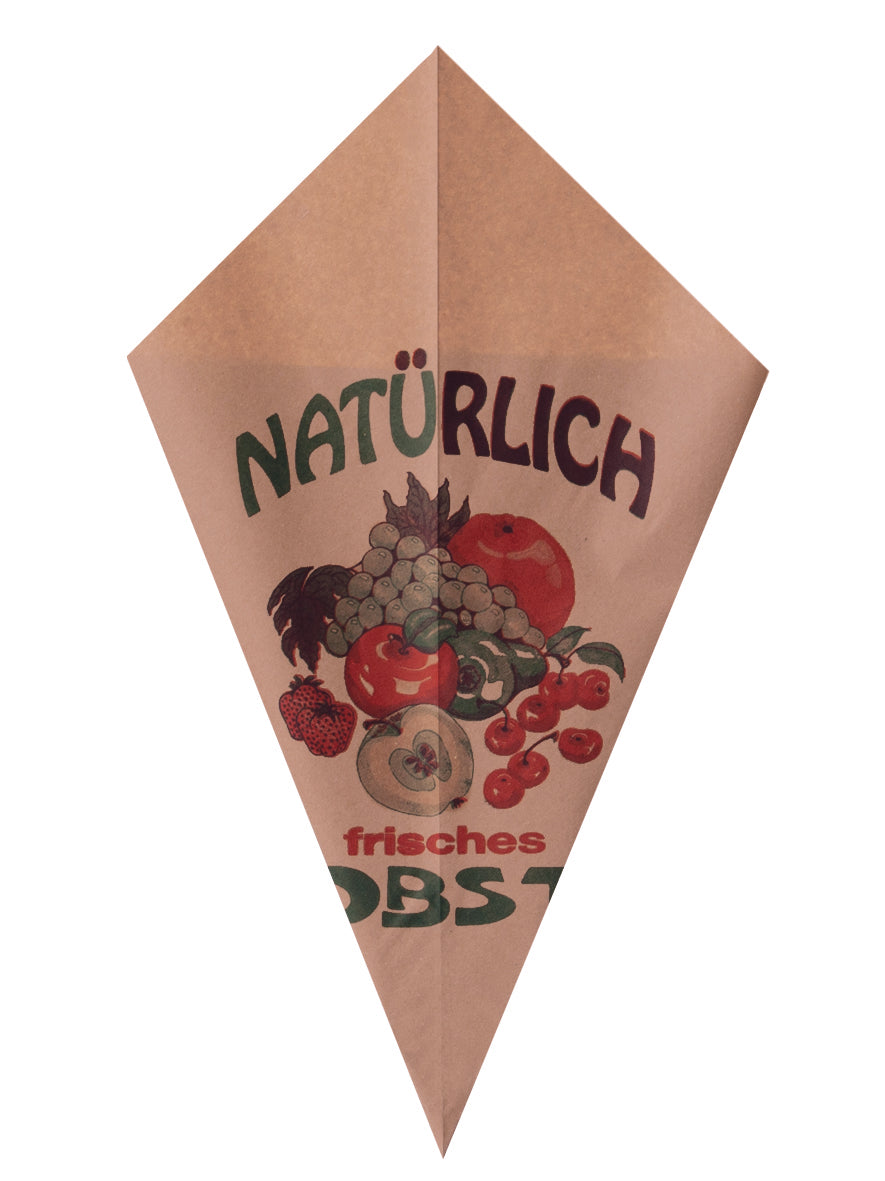 Obst Papier Spitztüte 1,5kg 38x38x53cm braun - 1000 Stück