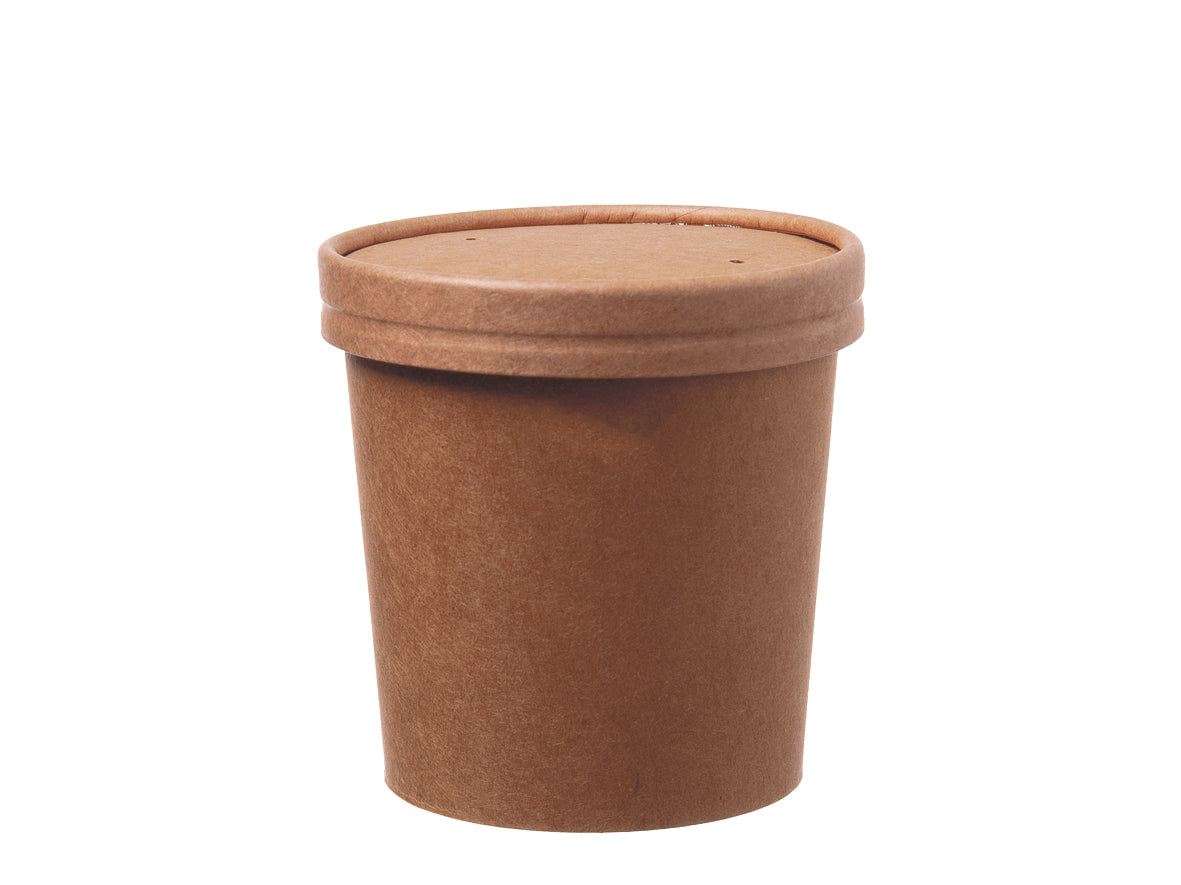 Suppenbecher mit Deckel Pappe PE 230ml - 500 Stück