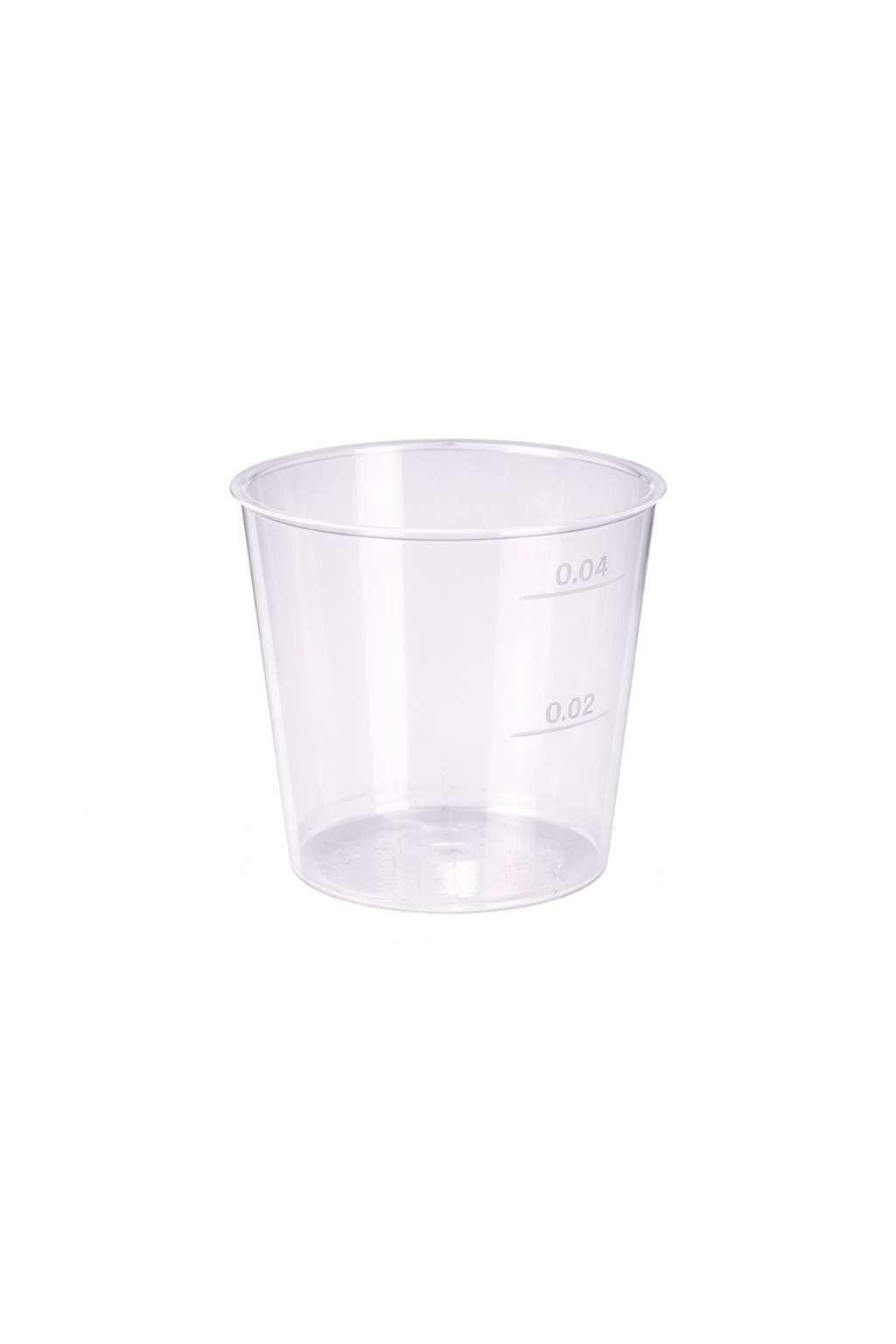 Mehrweg Trinkbecher 0,02l - 0,04l transparent - 2000 Stück