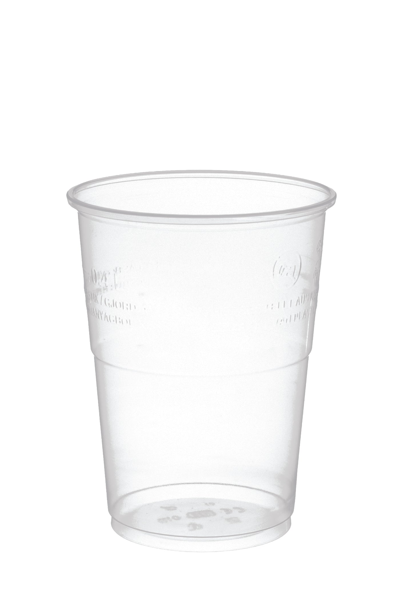 Trinkbecher glatt PP 0,4l transparent Ø95mm - 1600 Stück