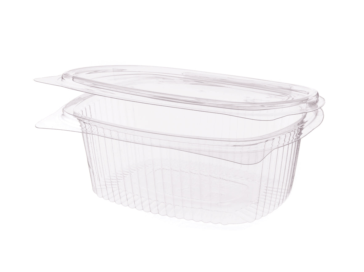 Salat Klappboxen oval B03 500ml 150x124x55mm - 400 Stück