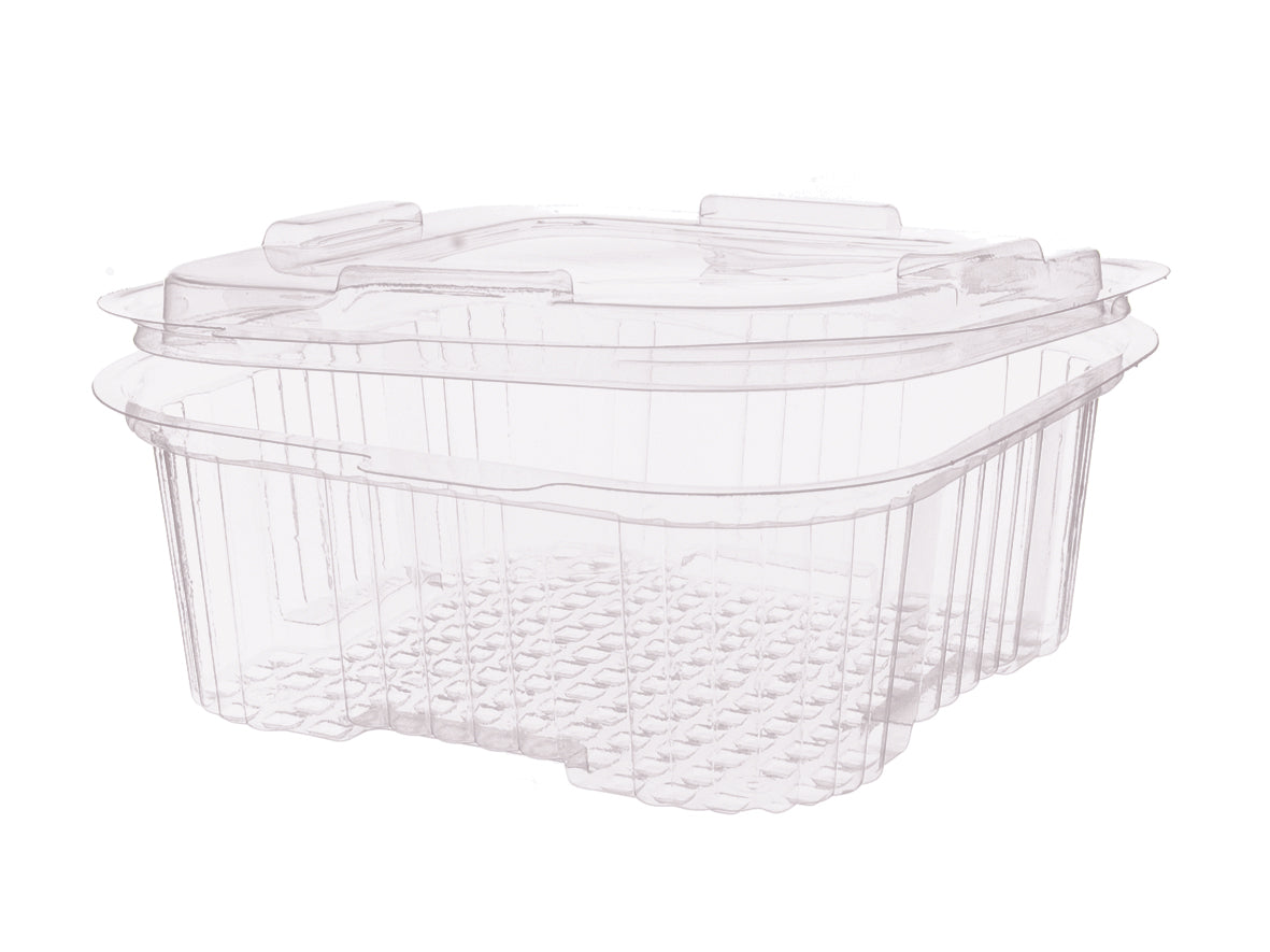 Salat Klappboxen eckig OPS 450ml 115x115x40mm - 600 Stück