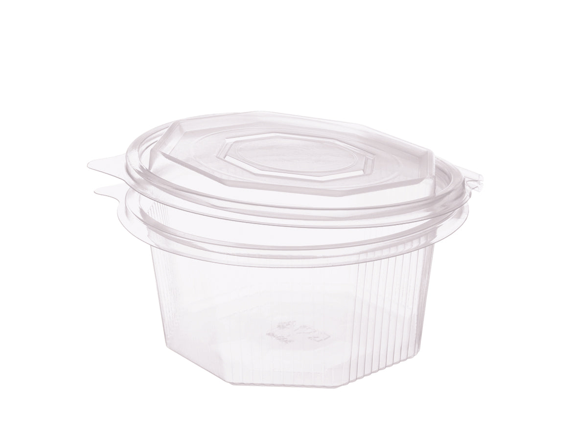 Salat Klappboxen 8-eckig 375ml 116x116x48mm - 500 Stück