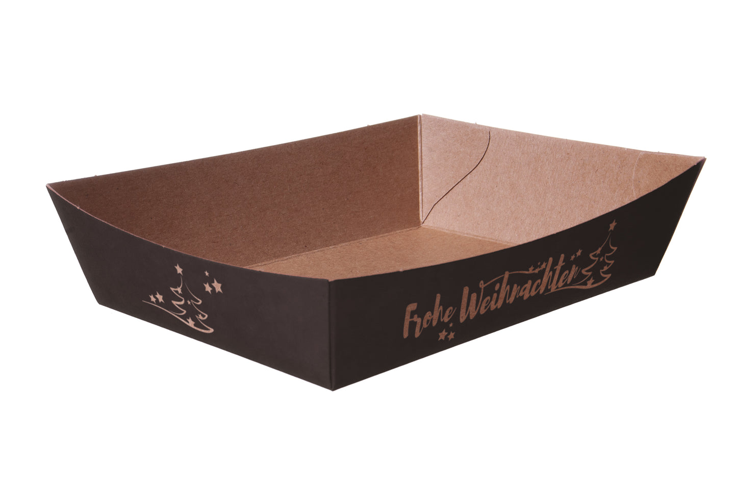 Gebäckschale Keksschale Pappe Weihnachten 130x90x35mm - 1000 Stück