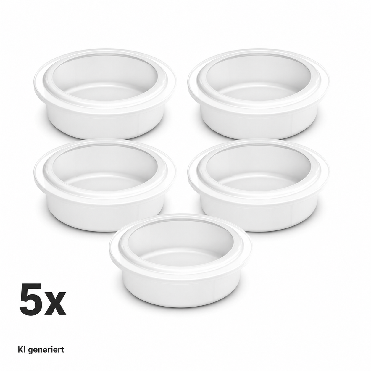 Mousse Chef Cup Cap Verschlusskappe Kunststoff Set à 5 für Chromstahl Cup und Kunststoffbecher