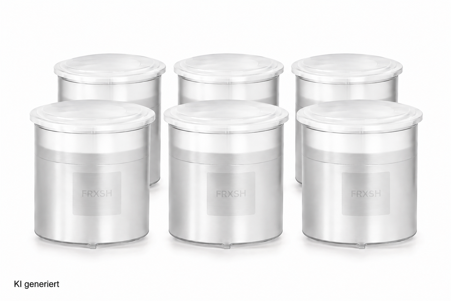 Mousse Chef transparente Kunststoffbecher Set à 6 mit Verschlusskappe