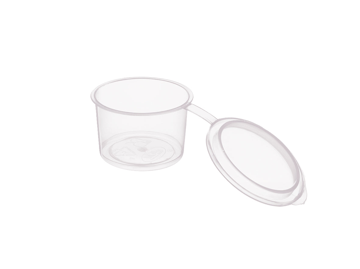 Dressingbecher rund 15ml mit Klappdeckel 34x22mm - 2000 Stück