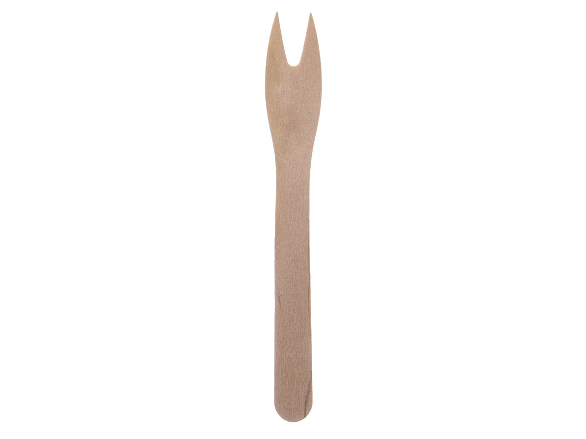 Pommes-Frites-Gabel Früchtegabel Pommesgabel aus Holz 8,5cm - 10000 Stück