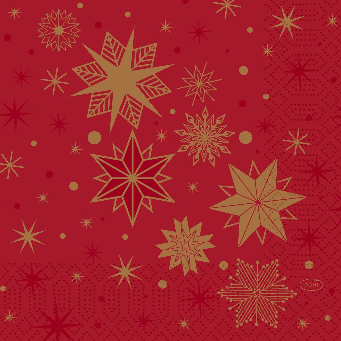 Servietten 33x33cm 3-lagig 1/4 Falz Stargazing Red - 1000 Stück