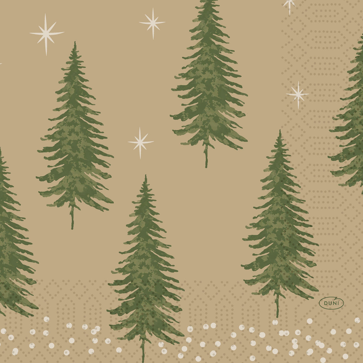 Servietten 33x33cm 3-lagig 1/4 Falz Humble Trees - 50 Stück