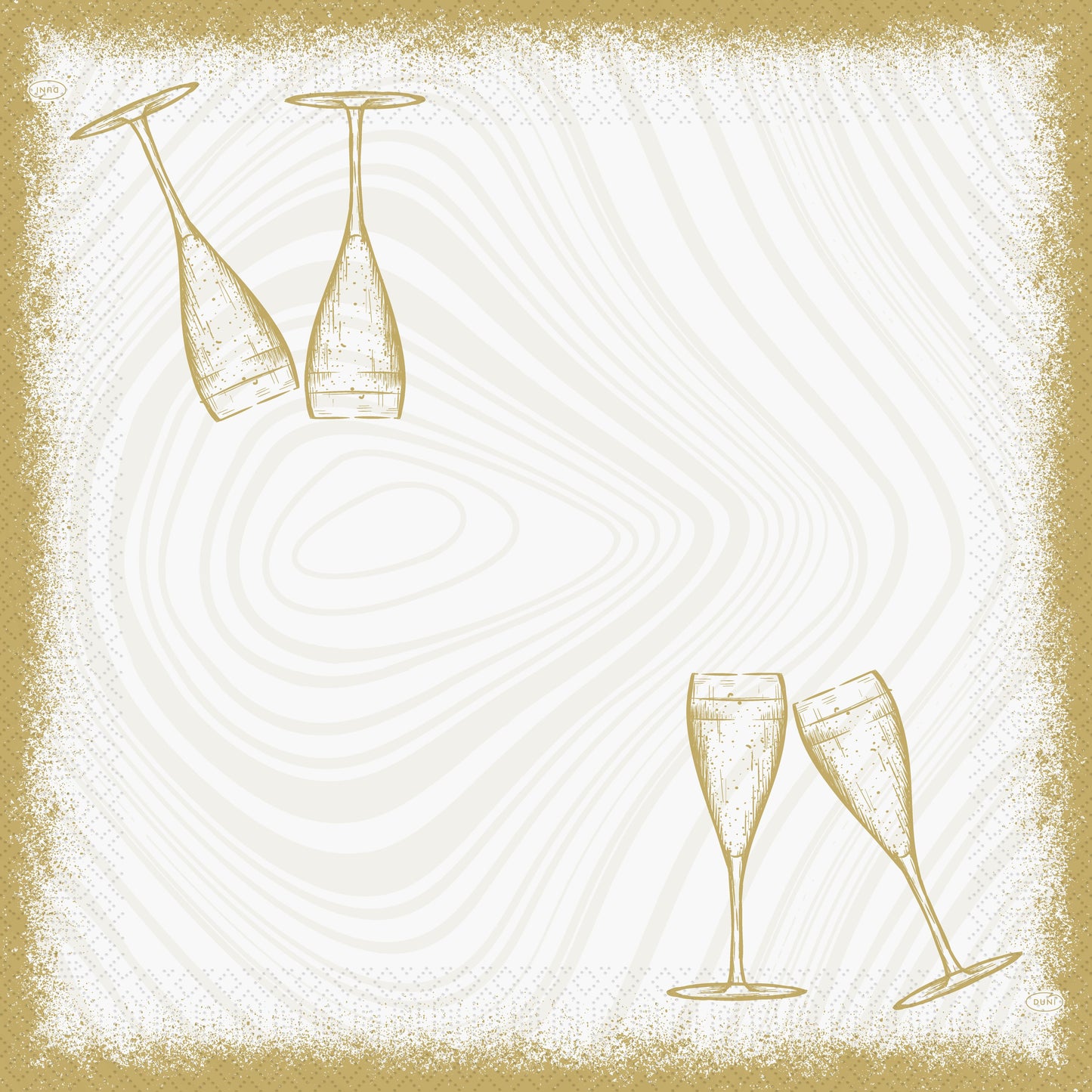 Servietten 33x33cm 3-lagig 1/4 Falz Sparkly Cheers White - 500 Stück