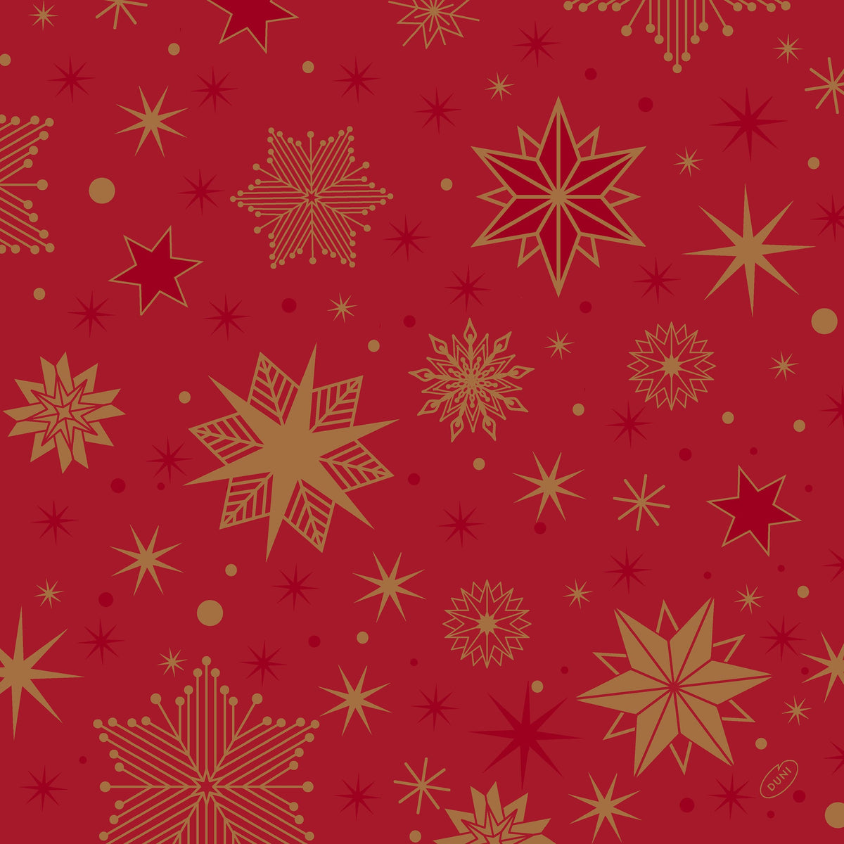 Servietten 40x40cm 4-lagig 1/4 Falz Stargazing Red - 50 Stück