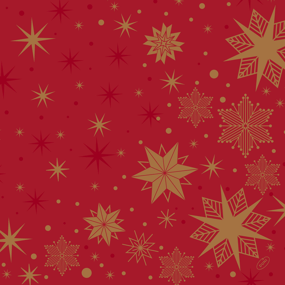 Bio Soft Servietten 40x40cm 1/4 Falz Stargazing Red - 60 Stück