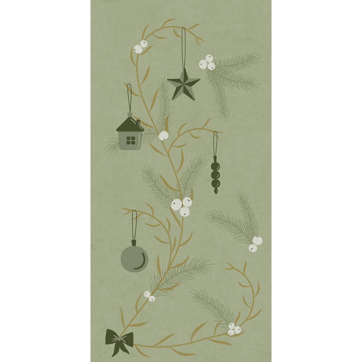 Bio Soft Servietten 40x40cm 1/8 Falz Noel Pistachio - 60 Stück