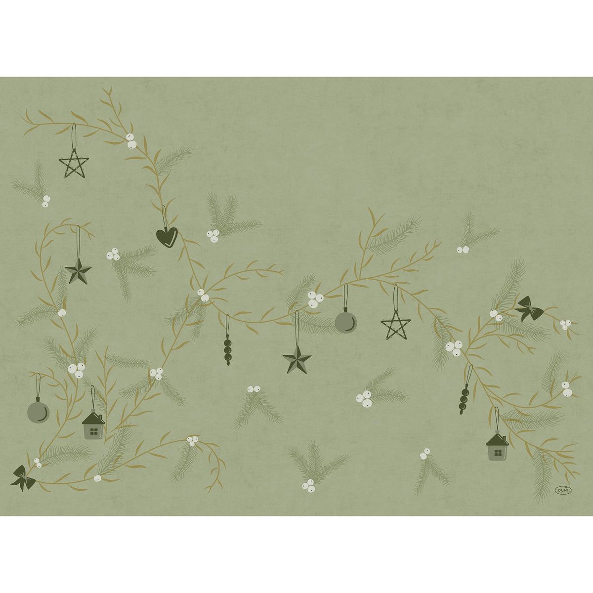 Dunicel Bio Tischsets 30x40cm Noel Pistachio - 100 Stück