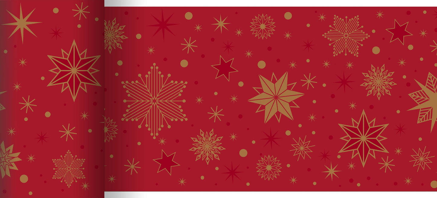 Dunicel Bio Tischläufer 20mx15cm Stargazing Red - 6 Rollen