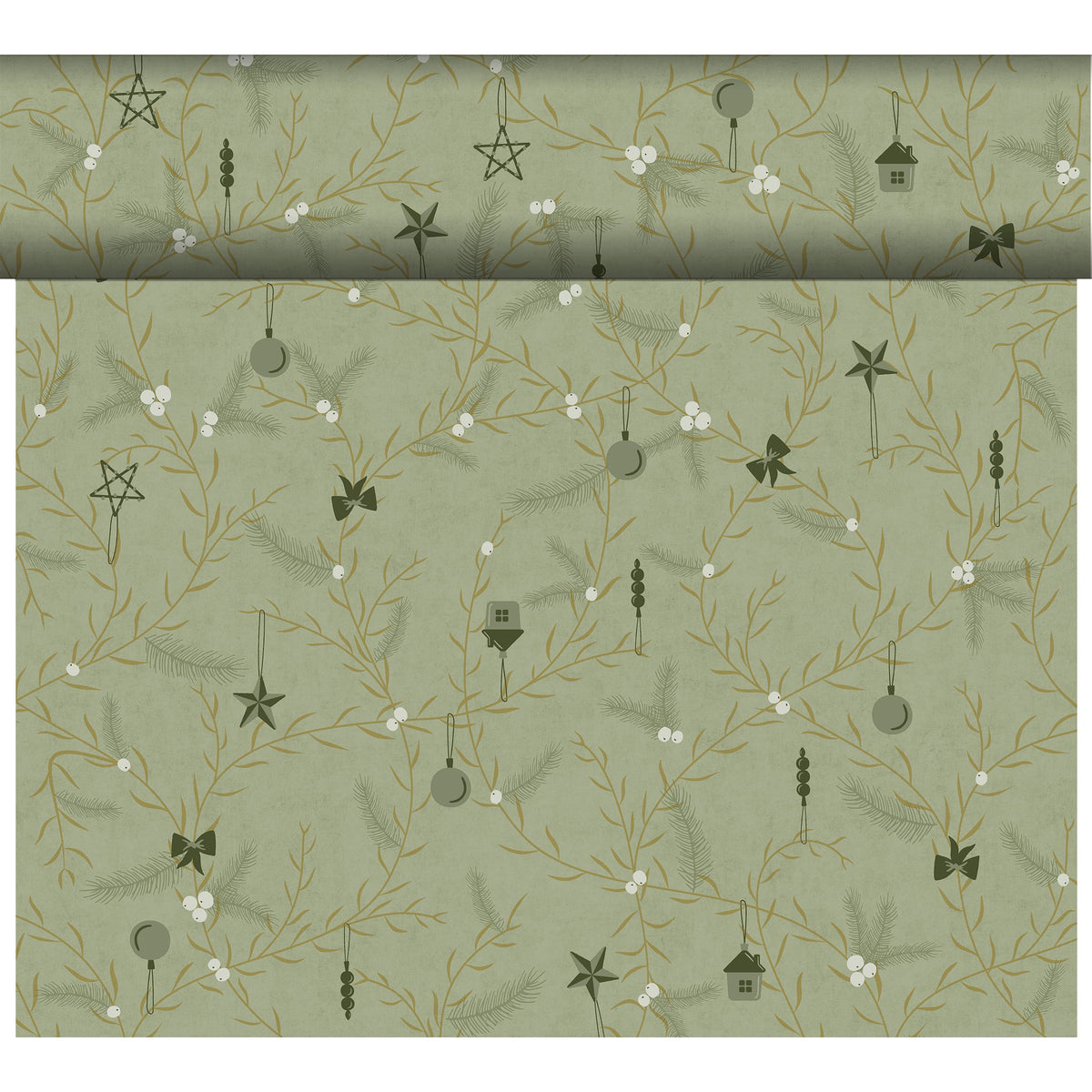 Dunicel Bio Tischläufer 24mx40cm Noel Pistachio - 20 Abschnitte