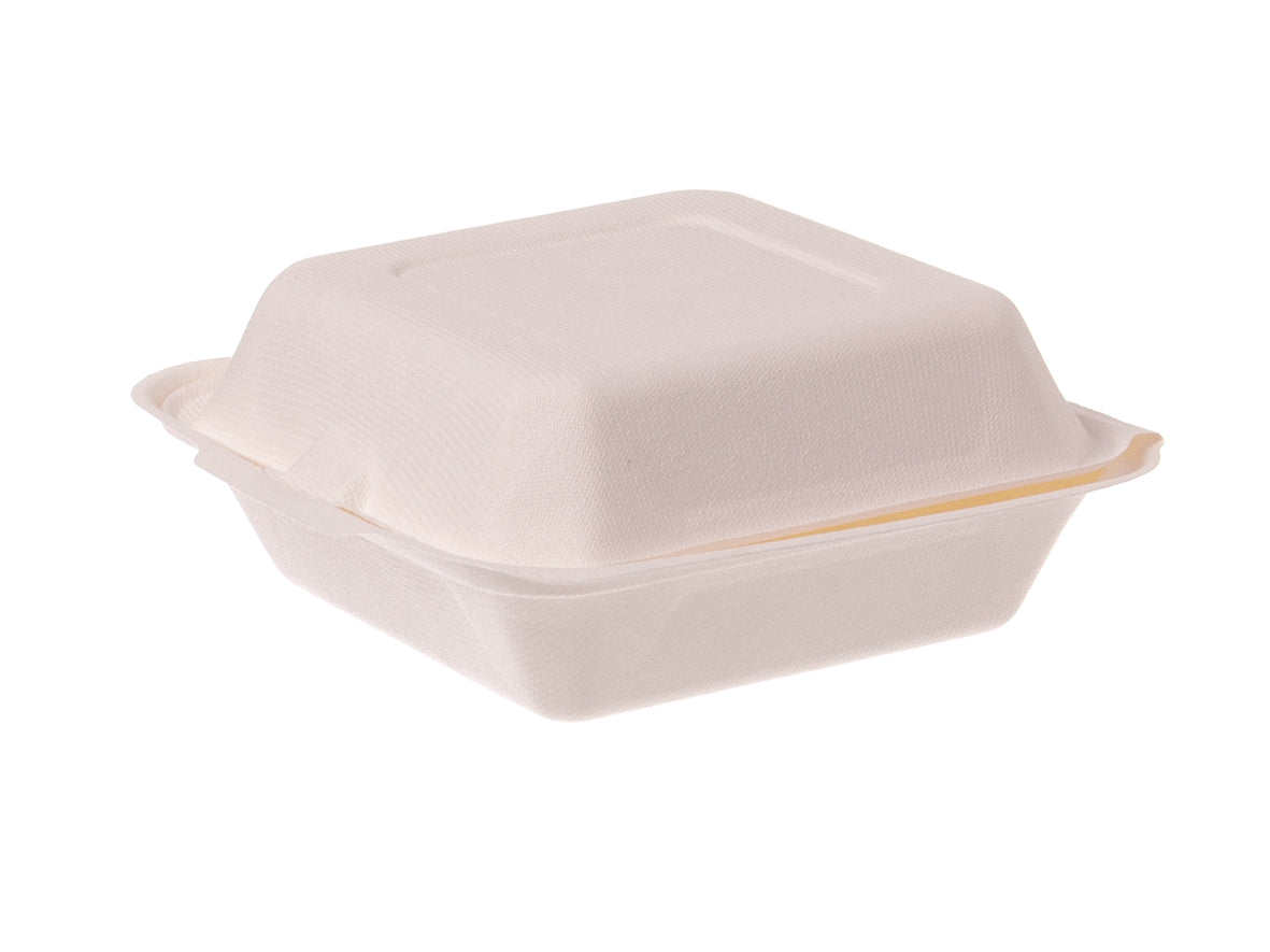 Hamburger Burger Box Bagasse XXL 1512BG 216x210x103mm - 200 Stück