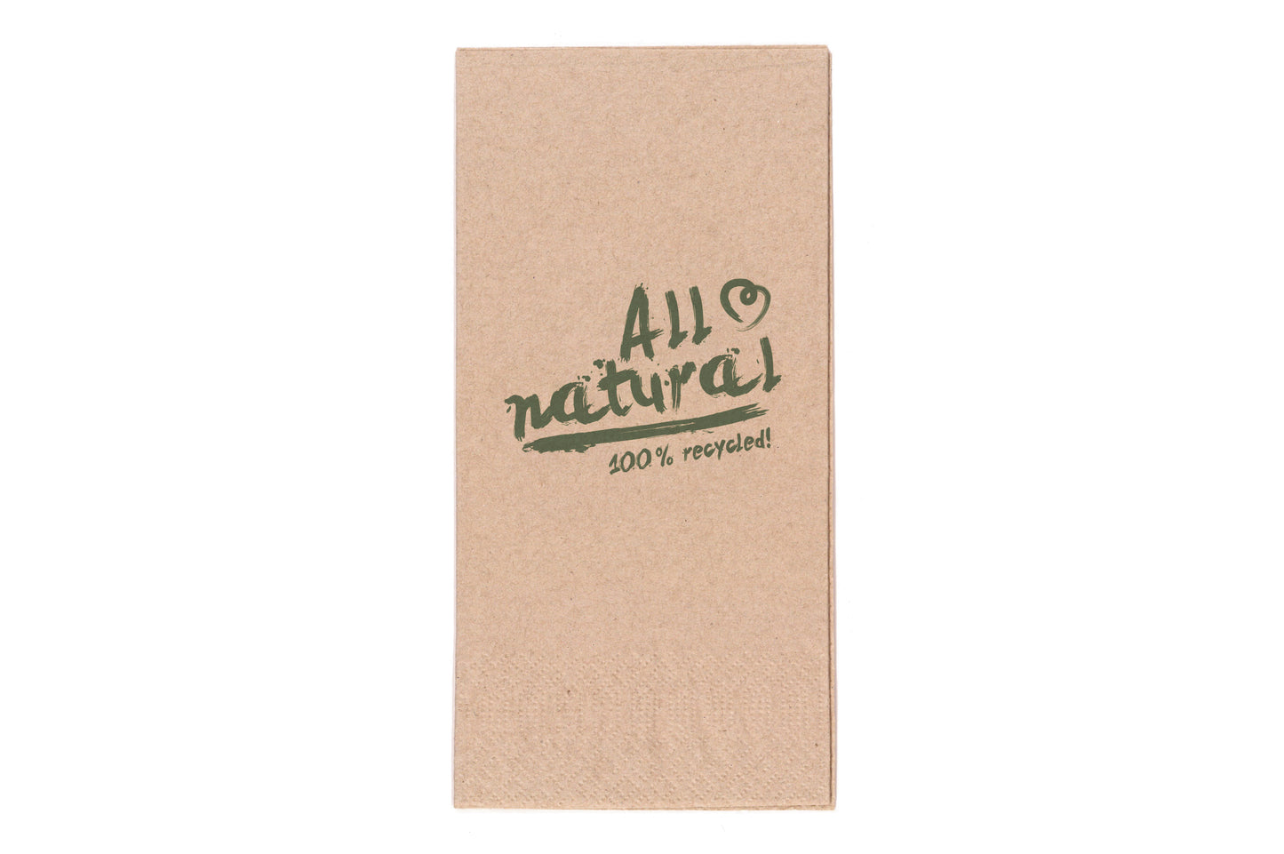 Servietten 40x40cm 2-lagig 1/8 Falz Braun ALL NATURAL - 1500 Stück